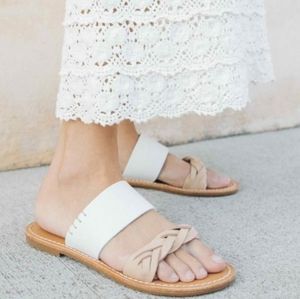 Soludos Braided Slide Leather Sandal Size 8.5